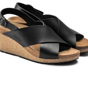 Birkenstock Womens Samira Papillio Natural Leather Sandal Platform